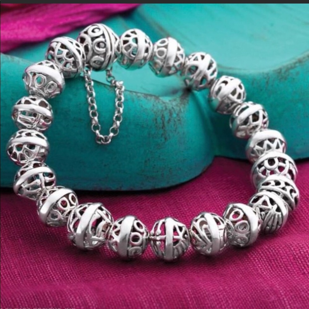 Silpada hemisphere filigree ball bracelet